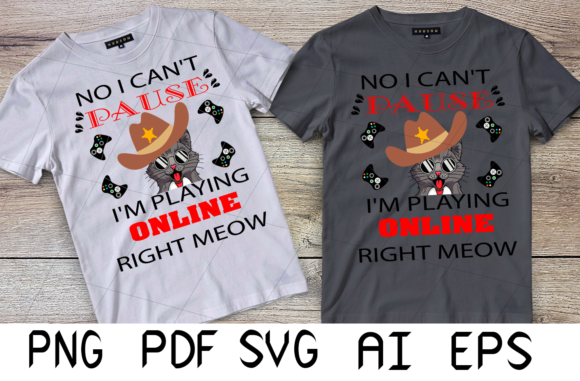 Cat Gaming Graphics for Crafts and Content
