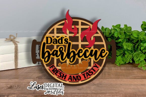 Dad s BBQ SVG Laser Cut File for Graphics and Crafts