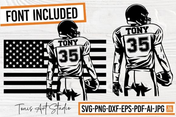 Football Player SVG, American Flag Svg Graphics and Crafts