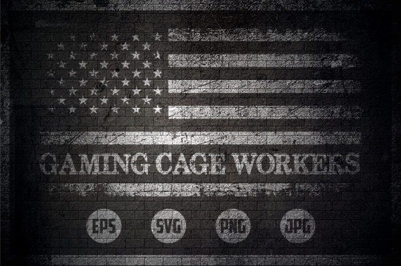 Gaming Cage Workers - USA Flag Graphics for Crafts