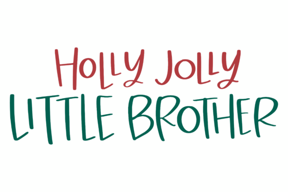 Holly Jolly Little Brother Graphics for Crafts