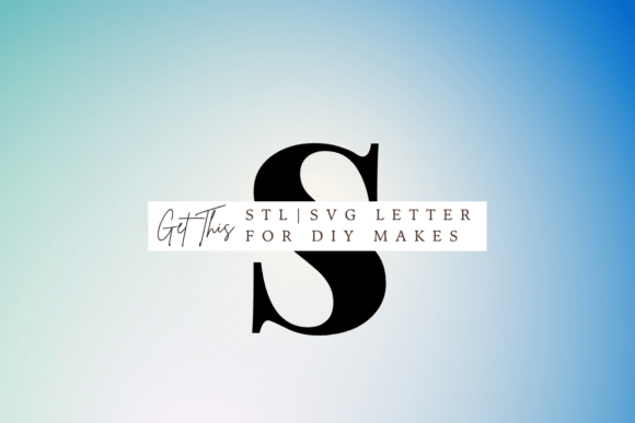 Lowercase Letter S SVG and STL for 3D Printing & Signs Amp