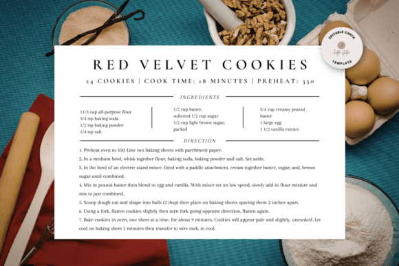 MINIMAL Recipe Card Template: A Designer's Review