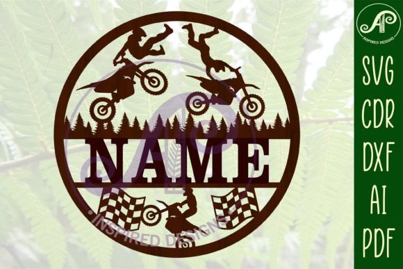 Motocross Name Sign SVG Cut File Review