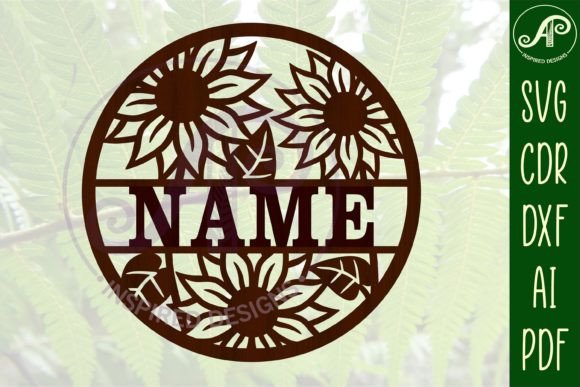 Sunflower Name Sign SVG Cut File Review