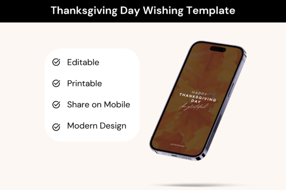 Thanksgiving Day Wishing Template for Graphics and Freebies