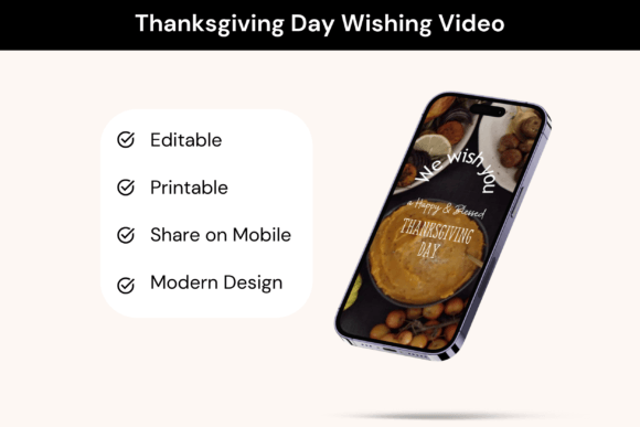 Thanksgiving Day Wishing Video Graphics for Social Media Templates
