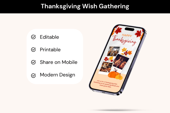 Thanksgiving Wish Gathering Template for Graphic Design Projects