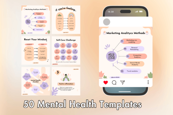 Therapist Instagram Templates for Social Media Graphics